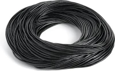 Produktbild von VBS XXL Lederband, 50 m, Ø 2 mm Schwarz