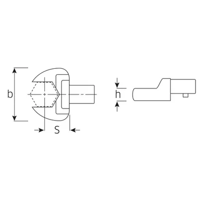 Obrázok produktu pre STAHLWILLE 58211016, Torque wrench end fitting, Chróm, 1 kusov, 58 g