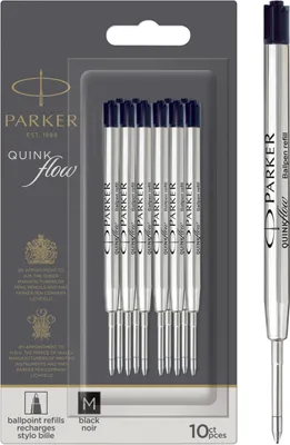 Zdjęcie produktu dla PARKER 2119153 PARKER biros duży wkład QUINKflow, opakowanie blistrowe 10 szt