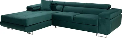 Produktbild von AMORE L Ecksofa mit Schlaffunktion und Bettkasten, Stoff Monolith 37, links Ottomane