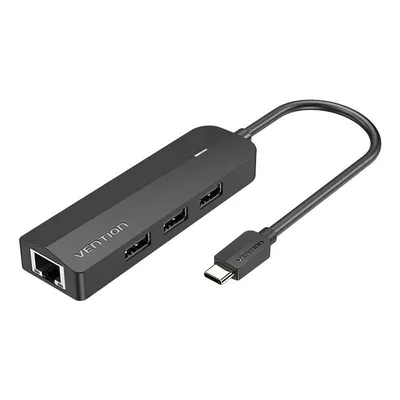 Immagine prodotto di Vention USB-C a USB 2.0*3/RJ45/Micro-B HUB 0,15M Nero Tipo ABS