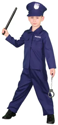 Produktbild von Polizei Kostüm für Kinder Cop Kinderkostüm Polizei, Größe:134/140