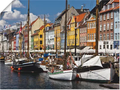 Produktbild von ARTland Poster alter Hafen in Kopenhagen 2 Größe: 80x60 cm
