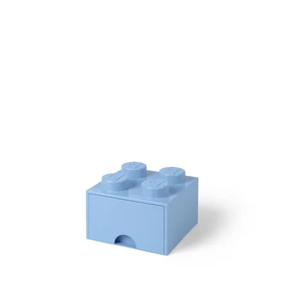 Image de Boîte de rangement LEGO® 4 avec tiroir - bleu clair
