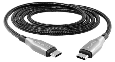 Obrázok produktu pre Cygnett CY4678PCTYC, 3 m, USB C, USB C, USB 2.0, 0,48 Gbit/s, Čierna, Strieborná
