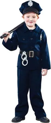 Obrázek produktu pro Policejní dětský kostým černý karnevalový kostýmový set