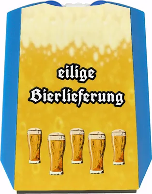 Produktbild von Bier Parkscheibe mit Spruch eilige Bierlieferung mit 2 Einkaufswagenchips