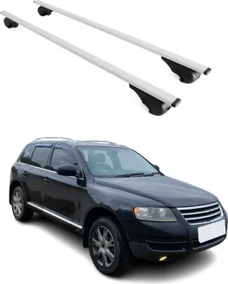 Image de Barres de toit Transversales pour VW Touareg 2002-2010 Fer Argent