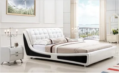 Immagine prodotto di Letto imbottito in pelle, modello S-9199, disponibile nelle dimensioni 160/180/200 x 220 cm