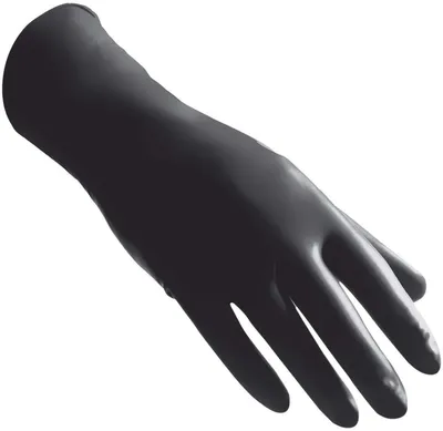 Obrázek produktu pro Černé dotykové rukavice L 10 kusů s obsahem latexu