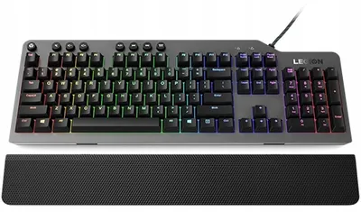 Produktbild von Lenovo Legion K500, Kabelgebunden, USB, Mechanischer Switch, QWERTY, RGB-LED, Schwarz, Grau