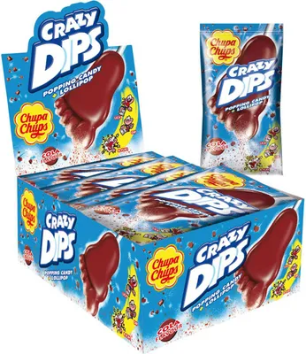 Obrázek produktu pro Chupa Chups Crazy Dips lízátka s příchutí koly 14g balení 24 ks