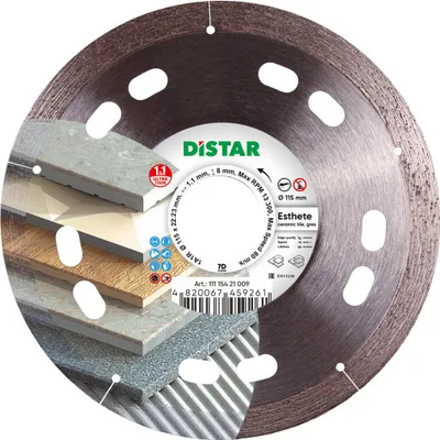 Produktbild von Distar Diamanttrennscheibe 115mm Keramik, Porzellan 1A1R Esthete