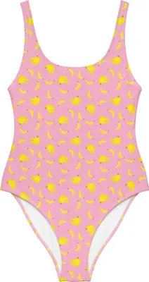Produktbild von Mr. & Mrs. Panda Swimsuit Bananen Staude Größe XL - Rosa - Geschenk, Bademode, Muster, Badeanzug, Strandmode, Damen-Badeanzug, Schwimmanzug