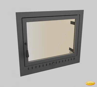 Zdjęcie produktu dla Drzwi do pieca i kominka z szybą | Drzwi do kominka Wollin 545 x 345 mm, uchwyt po prawej stronie | Drzwi do piekarnika, drzwi do pieca opalanego drewnem, drzwi do pieca kaflowego, drzwi do pieca do pizzy, drzwi do pieca wędzarni, drzwi do pieca kamiennego, drzwi do pieca chlebowego