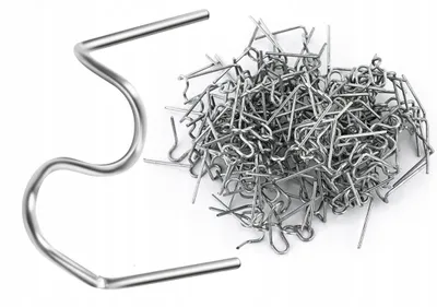 Produktbild von Heftklammern Kunststoff S-Form 0,8mm – 100 Stück | Hochwertiges Material | Für Auto, Handwerk, DIY und Reparaturen