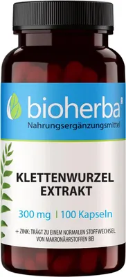Produktbild von Bioherba Klettenwurzel Extrakt 300 mg 100 Kapseln