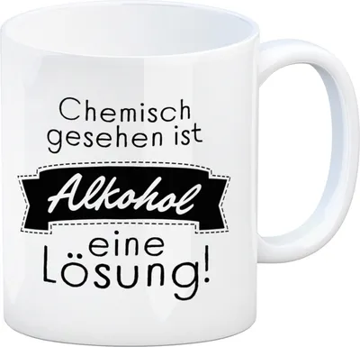 Produktbild von Chemisch gesehen ist Alkohol eine Lösung Kaffeebecher