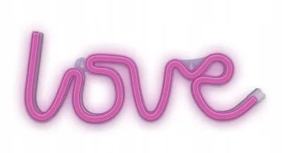 Produktbild von Forever Light Neon LED Light LOVE pink Bat + USB FLNEO5, Leichte Dekorationsfigur, Pink, Polyvinylchlorid (PVC), Ambiente, Kinderzimmer, Wohnzimmer, Restaurant, IP20