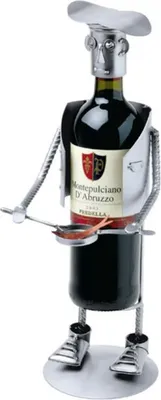 Immagine prodotto di Weinhalter Koch – Scultura in metallo realizzata a mano per bottiglie di vino