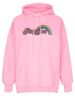 Produktbild von Damen Pullover rosa Größe M mit Kapuze und Kängurutasche
