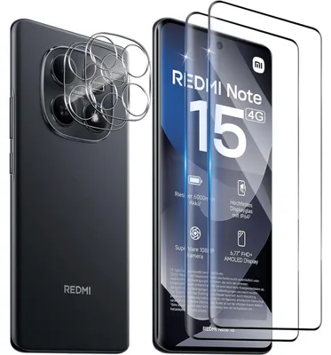 Produktbild von 2X Schutzglas für Xiaomi Redmi Note 15 4G Panzerfolie Display Kamera Full Screen