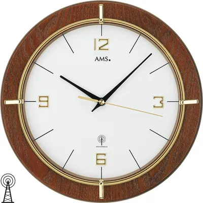 Produktbild von AMS Funk-Wanduhr, Funkwerk, D29x5cm, 5832