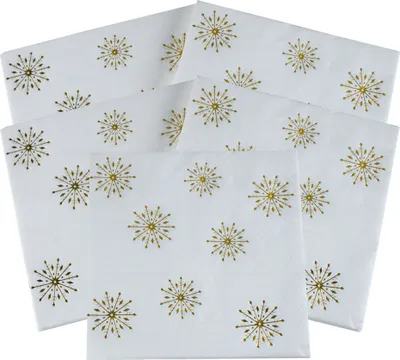 Produktbild von CANDeal 100 Stück Papierservietten Tissue Servietten Decoupage Dekoration Festliche Partybedarf 33x33cm