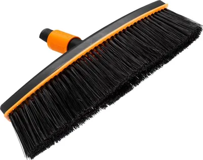 Produktbild von Straßenbesen ohne Stiel - 38 cm - schwarz/orange - Kunststoff