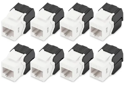 Image de Digitus DN-93603-8 DIGITUS Keystone Jack Cat6/RJ45->LSA ungeschirmt 250MHz 8St