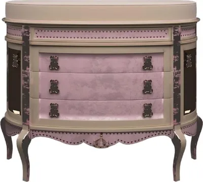 Produktbild von Casa Padrino Luxus Barock Wickelkommode Beige / Rosa - Prunkvolle Kinderzimmer Kommode - Barock Kinderzimmer Möbel - Luxus Qualität -  Italy