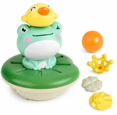 Produktbild von Baby Badespielzeug ab 1 Jahr, elektrisches Wasserspielzeug Badewanne mit Sprühfunktion, niedliches Frosch Spielzeug für Jungen und Mädchen