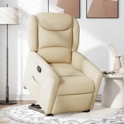 Produktbild von vidaXL Relaxsessel mit Aufstehhilfe Creme Stoff