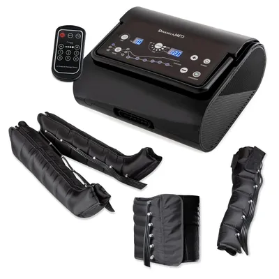 Immagine prodotto di Dinamicamed Premium 6.0 Digitale Compact, Pressoterapia Linfodrenaggio, con 6 Programmi e 6 Camere d'aria, 2 Gambali, Fascia Addominale e Bracciale