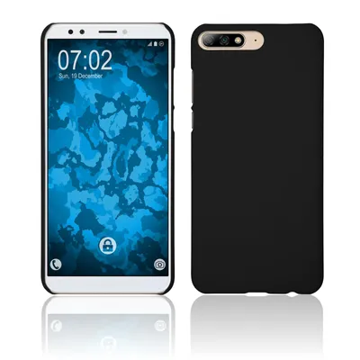 Produktbild von PhoneNatic Case kompatibel mit Huawei Y7 Pro (2018) - Hülle schwarz gummiert Hard-case Cover