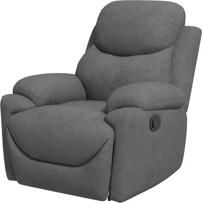Produktbild von Sessel - Ohrensessel - Sessel für das Wohnzimmer - Fernsehsessel - Verstellbare Rückenlehne (150°) - Stoffbezug, Grau - 97x96x105,5 cm