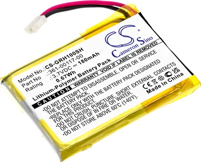 Image de TECHTEK Batterie compatible avec [Garmin] Approach S10, Approach S20, Forerunner 35 remplace 361-00117-00
