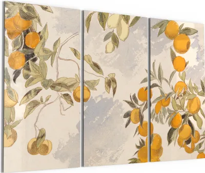 Produktbild von DEQORI Glasbild Echtglas 3x50x100 cm 'Orangenpracht' Wandbilder XXL groß