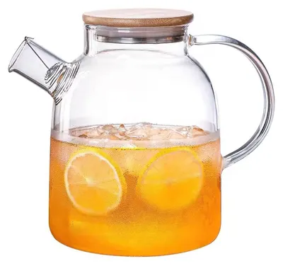 Image de Omgoods - Théière en verre résistante à la chaleur avec infuseur, 1600 ml