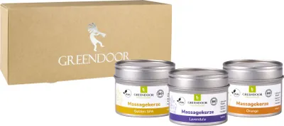 Produktbild von GREENDOOR Geschenk Set Massagekerzen