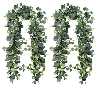 Produktbild von Künstliche Eukalyptus Girlande 2 Stück 1.8m Grün