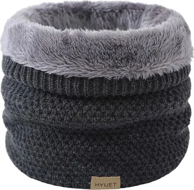 Produktbild von ALSTER HERZ® Loop Schal, Motorradschal, Fleece Schlauchschal, Halswärmer, A0502 Dunkelgrau