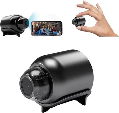 Produktbild von 1080P HD Mini WiFi-Kamera - Nachtsicht, Bewegungsdetektion, Fernüberwachung, 160° Weitwinkel, Mikrofon, kleine, drahtlose Kamera für Babyzimmer, Büro, Lager (1 Stück)
