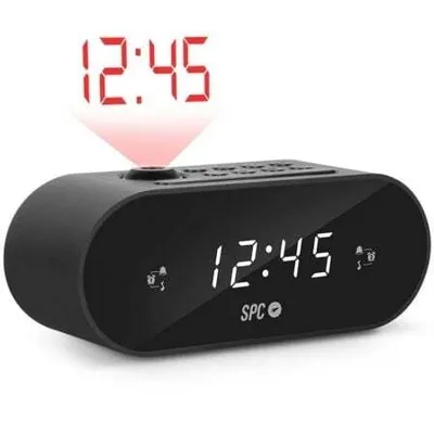 Zdjęcie produktu dla SPC Frodi Max, Cyfrowy budzik, Sześcian, Czarny, 24h, FM, Radio/Buzzer