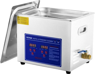 Zdjęcie produktu dla 10-litrowa myjka ultradźwiękowa ze stali nierdzewnej Cyfrowy timer grzałki Czyszczenie biżuterii do użytku komercyjnego i domowego (10 l)