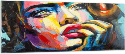 Produktbild von Bilder auf glas - Mädchen Gesicht - 140x50cm - Glasbilder - Wandbilder - Kunstdruck - zum Aufhängen bereit - Wanddekoration aus Glas - Glas Bilder - Wandbild auf Glas - Einteilig - GAB140x50-3456