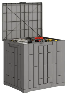 Image de Coffre de rangement extérieur, étanche, verrouillable, GRIS