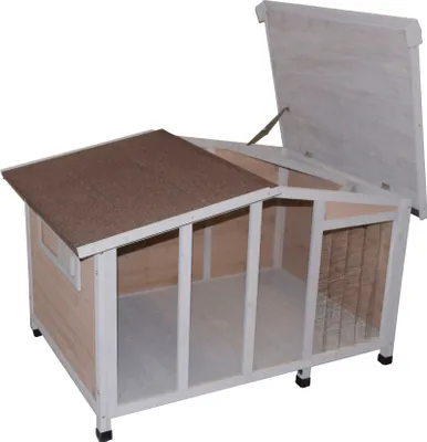 Produktbild von Kerbl Hundehütte Overview 134x92x82cm, mit Glasfront; 81334