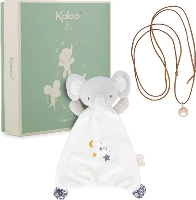 Imagen del producto de Kaloo, caja de regalo con peluche de elefante "Doudou", color blanco. Talla única