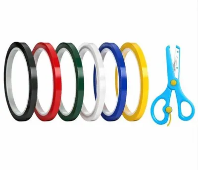 Immagine prodotto di Set di nastro isolante - 6 rotoli colorati - 5 mm x 66 m
